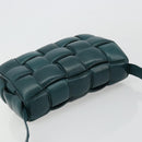 BOTTEGA VENETA MAXI INTRECCIATO Padded Cassette Bag Leather Green Auth ka4105SAV-6