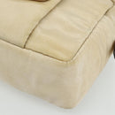 LOEWE Hand Bag Leather Beige Silver Auth ka4107-9