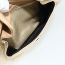 LOEWE Hand Bag Leather Beige Silver Auth ka4107-12