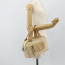 LOEWE Hand Bag Leather Beige Silver Auth ka4107-22