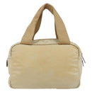 LOEWE Hand Bag Leather Beige Silver Auth ka4107-2