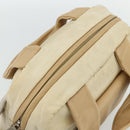 LOEWE Hand Bag Leather Beige Silver Auth ka4107-6