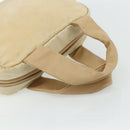 LOEWE Hand Bag Leather Beige Silver Auth ka4107-7