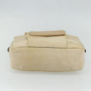 LOEWE Hand Bag Leather Beige Silver Auth ka4107-5