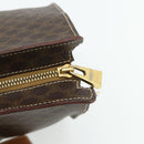 CELINE Macadam Canvas Tote Bag PVC Leather Brown Gold Auth ka4109-14
