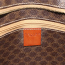 CELINE Macadam Canvas Tote Bag PVC Leather Brown Gold Auth ka4109-15