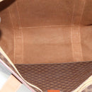 CELINE Macadam Canvas Tote Bag PVC Leather Brown Gold Auth ka4109-16
