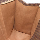 CELINE Macadam Canvas Tote Bag PVC Leather Brown Gold Auth ka4109-17