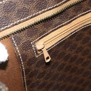 CELINE Macadam Canvas Tote Bag PVC Leather Brown Gold Auth ka4109-19