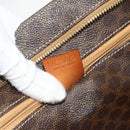 CELINE Macadam Canvas Tote Bag PVC Leather Brown Gold Auth ka4109-22