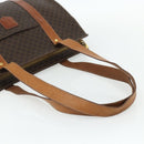 CELINE Macadam Canvas Tote Bag PVC Leather Brown Gold Auth ka4109-7