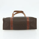 CELINE Macadam Canvas Tote Bag PVC Leather Brown Gold Auth ka4109-9