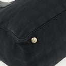 CHANEL New Travel Line Tote Bag Nylon Black gold CC Auth ka411-13