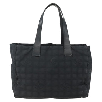 CHANEL New Travel Line Tote Bag Nylon Black gold CC Auth ka411 - 0