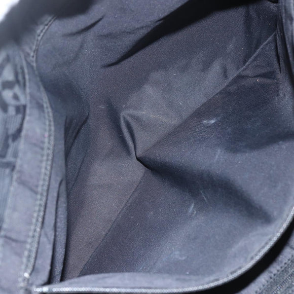 CHANEL New Travel Line Tote Bag Nylon Black gold CC Auth ka411