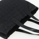 CHANEL New Travel Line Tote Bag Nylon Black gold CC Auth ka411-6