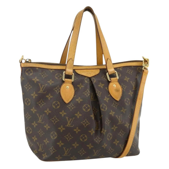 LOUIS VUITTON Monogram Palermo PM Tote Bag M40145 LV Auth ka4111A