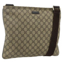 GUCCI GG Supreme Shoulder Bag PVC Beige Gold 201446 Auth ka4112-1