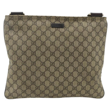 GUCCI GG Supreme Shoulder Bag PVC Beige Gold 201446 Auth ka4112 - 0