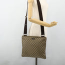 GUCCI GG Supreme Shoulder Bag PVC Beige Gold 201446 Auth ka4112-22