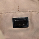 FENDI Zucchino Canvas Shoulder Bag Beige Silver Auth ka4113-17