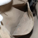 FENDI Zucchino Canvas Shoulder Bag Beige Silver Auth ka4113-20