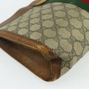 GUCCI GG Supreme Web Sherry Line Clutch Bag PVC Beige Red 422 39 012 Auth ka4114-15