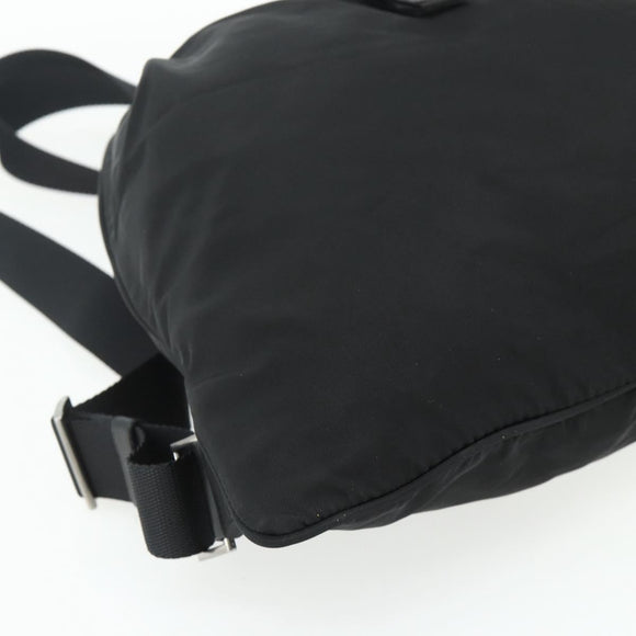 PRADA Backpack Nylon Black Silver Auth ka4116A