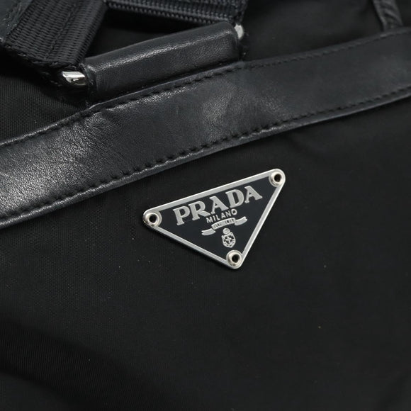 PRADA Backpack Nylon Black Silver Auth ka4116A