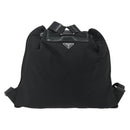 PRADA Backpack Nylon Black Silver Auth ka4116A-3