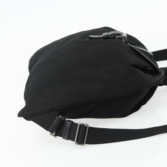 PRADA Backpack Nylon Black Silver Auth ka4116A
