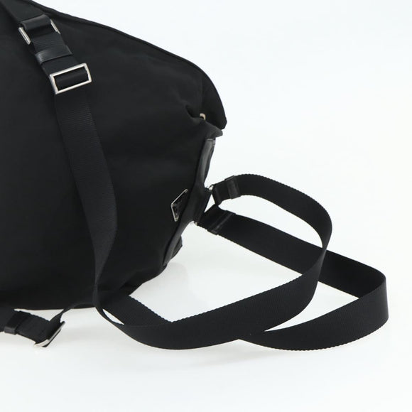 PRADA Backpack Nylon Black Silver Auth ka4116A