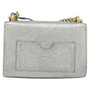 GUCCI Chain Shoulder Bag Leather Gold Silver 409487 Auth ka4117-2