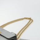 GUCCI Chain Shoulder Bag Leather Gold Silver 409487 Auth ka4117-14