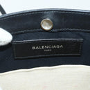 BALENCIAGA Shoulder Bag Canvas Black White 339937 Auth ka4118-18