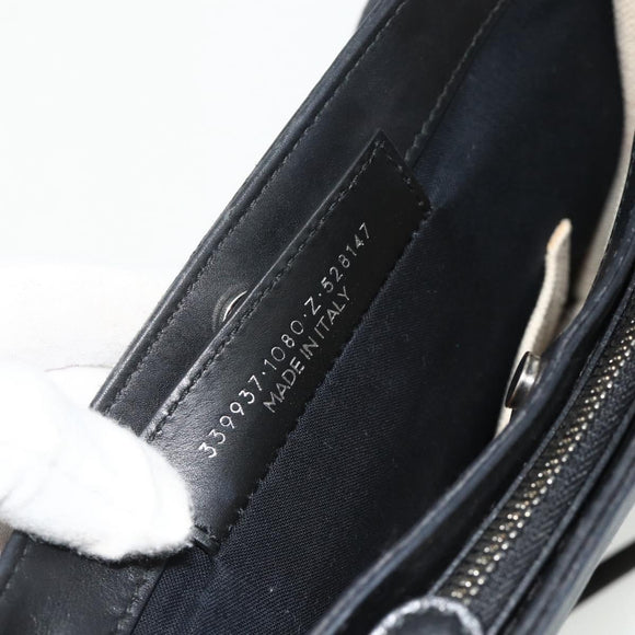 BALENCIAGA Shoulder Bag Canvas Black White 339937 Auth ka4118