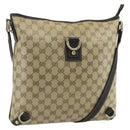 GUCCI GG Crystal Abbey Bag Coated Canvas Outlet Gold Brown 268642 Auth ka4121-1