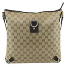 GUCCI GG Crystal Abbey Bag Coated Canvas Outlet Gold Brown 268642 Auth ka4121-2
