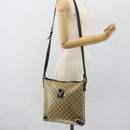 GUCCI GG Crystal Abbey Bag Coated Canvas Outlet Gold Brown 268642 Auth ka4121-21
