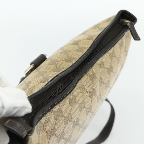 GUCCI GG Crystal Abbey Bag Coated Canvas Outlet Gold Brown 268642 Auth ka4121