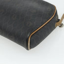 Christian Dior Honeycomb Canvas Shoulder Bag PVC Black Gold Auth ka4124-12