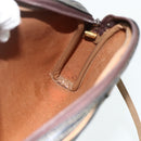 Christian Dior Honeycomb Canvas Shoulder Bag PVC Black Gold Auth ka4124-17
