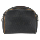 Christian Dior Honeycomb Canvas Shoulder Bag PVC Black Gold Auth ka4124-3