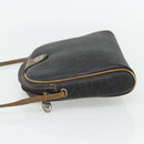 Christian Dior Honeycomb Canvas Shoulder Bag PVC Black Gold Auth ka4124-4