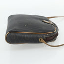 Christian Dior Honeycomb Canvas Shoulder Bag PVC Black Gold Auth ka4124-5