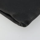 PRADA Vitterodino Shoulder Bag Leather Black Gold Auth ka4130-15
