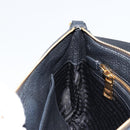PRADA Vitterodino Shoulder Bag Leather Black Gold Auth ka4130-21