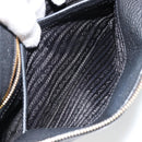 PRADA Vitterodino Shoulder Bag Leather Black Gold Auth ka4130-24