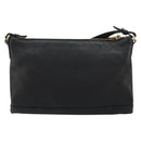 PRADA Vitterodino Shoulder Bag Leather Black Gold Auth ka4130-2