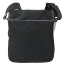 PRADA Schoudertas Nylon Leer Zwart Zilver Auth ka4132A-2